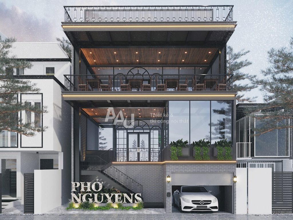 Phở Nguyens - bản thiết kế nhà hàng đẹp