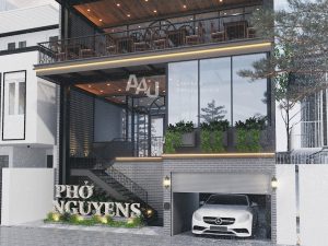 Phở Nguyens - bản thiết kế nhà hàng đẹp