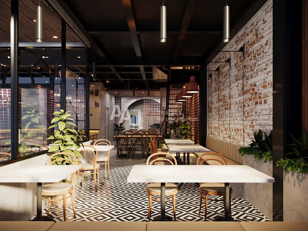 Phở Nguyens - bản thiết kế nhà hàng đẹp