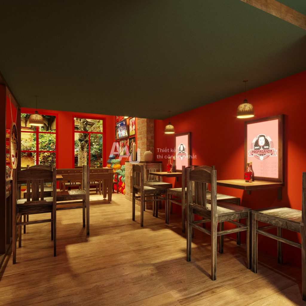 thiết kế nhà hàng bia