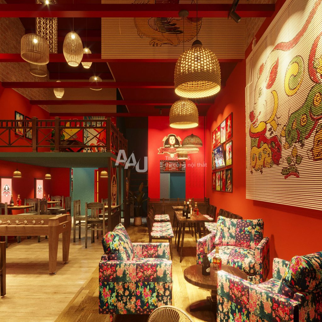 thiết kế nhà hàng bia