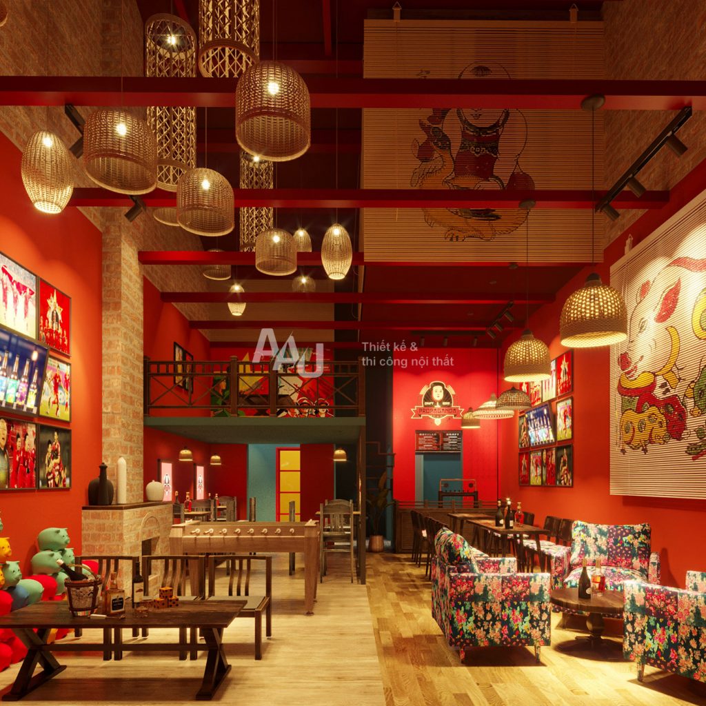 thiết kế nhà hàng bia