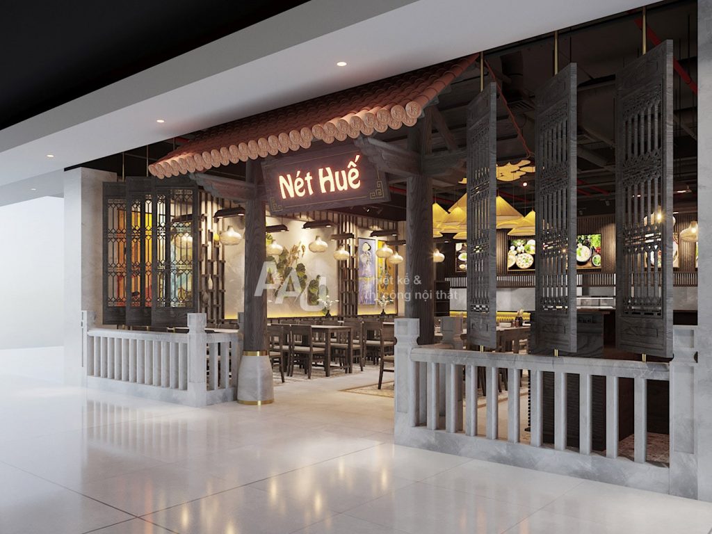 Thiết kế nhà hàng sang trọng - Nét Huế Restaurant