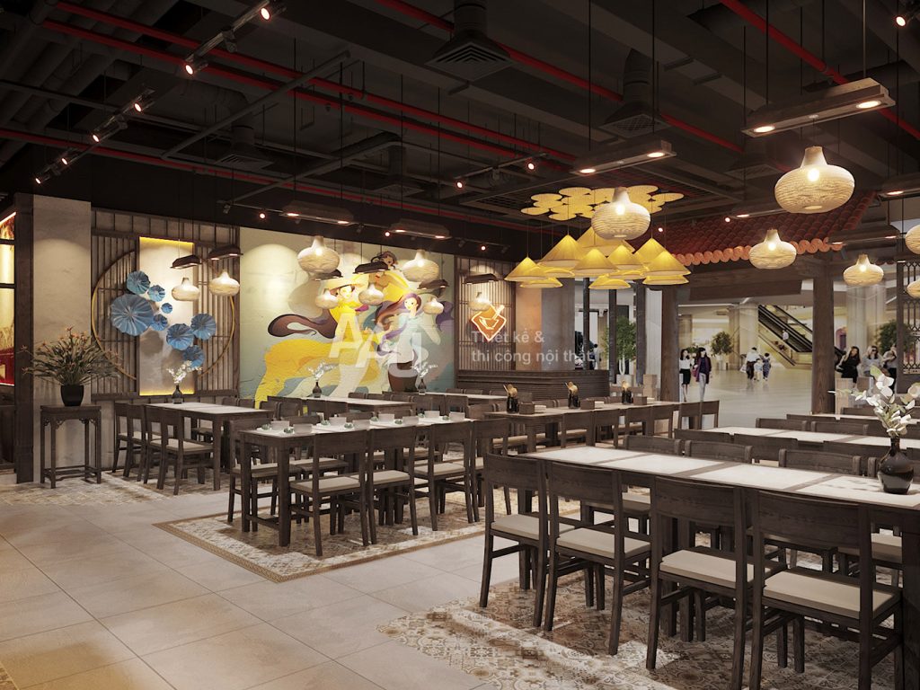 Thiết kế nhà hàng sang trọng - Nét Huế Restaurant