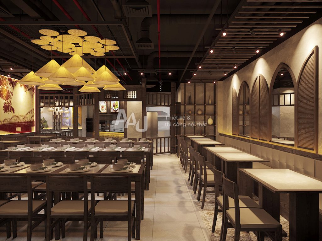 Thiết kế nhà hàng sang trọng - Nét Huế Restaurant