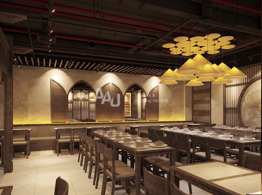 Thiết kế nhà hàng sang trọng - Nét Huế Restaurant