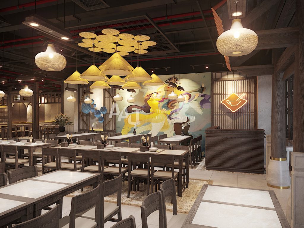 Thiết kế nhà hàng sang trọng - Nét Huế Restaurant