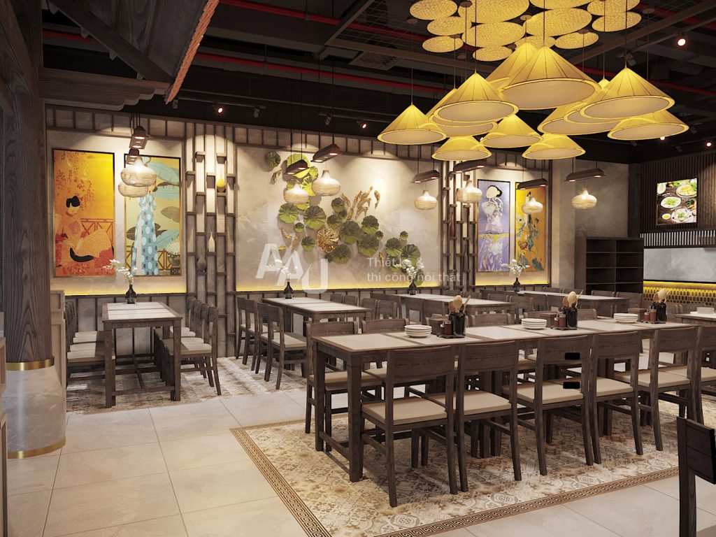 Thiết kế nhà hàng sang trọng - Nét Huế Restaurant