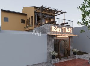 Thiết kế nội thất nhà hàng Bản Thái