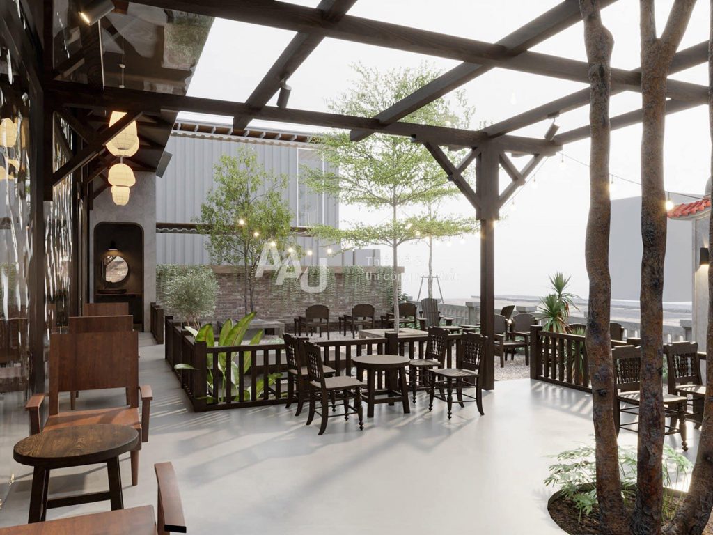 thiết kế quán cà phê cổ xưa