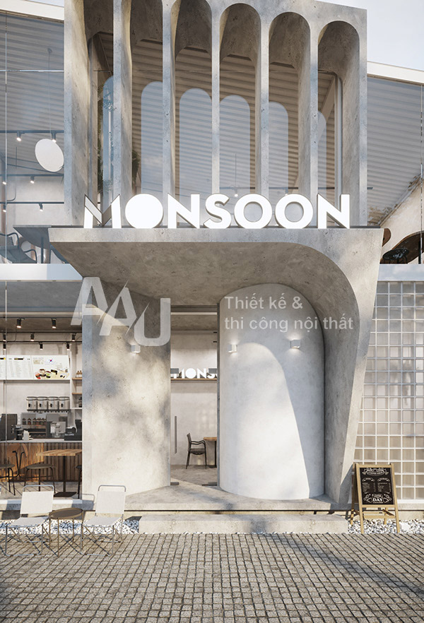 thiết kế quán cafe 2 tầng đẹp