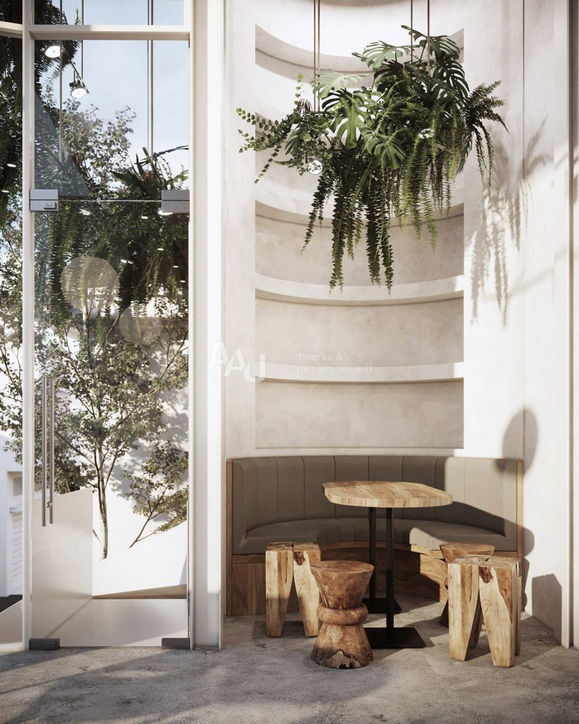 thiết kế quán cafe 2 tầng đẹp