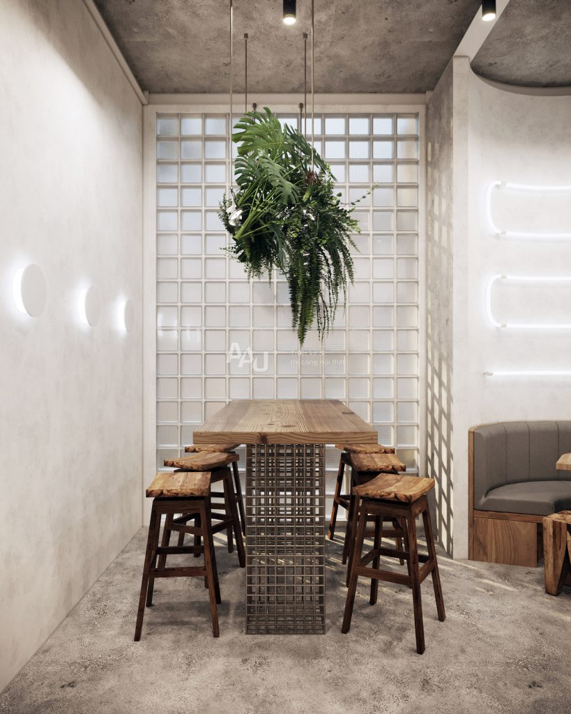 thiết kế quán cafe 2 tầng đẹp