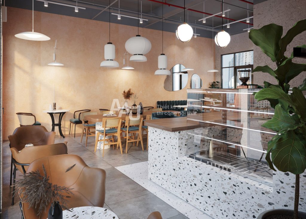 thiết kế quán cafe đơn giản