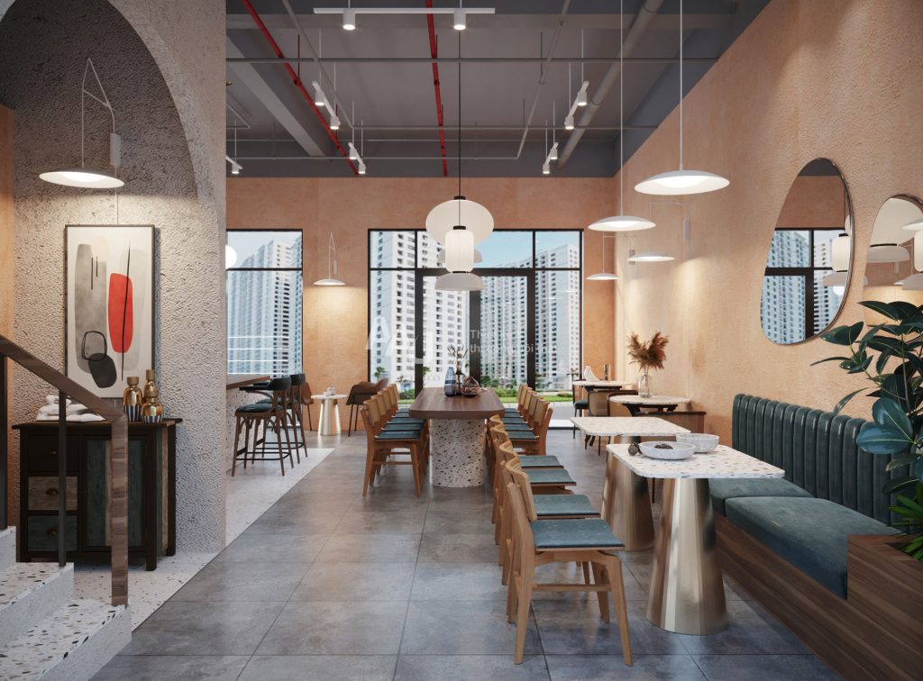 thiết kế quán cafe đơn giản