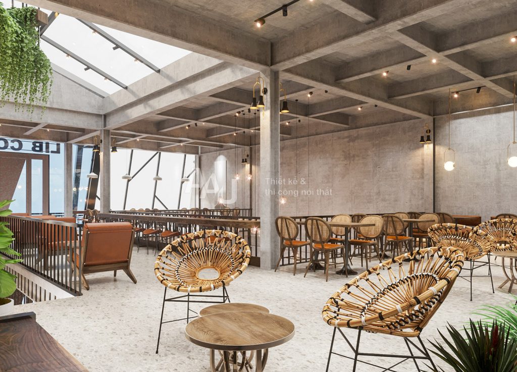 thiết kế quán cafe sân vườn