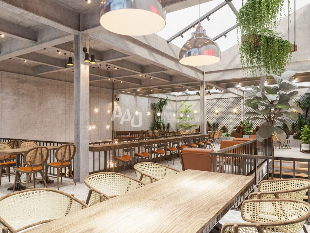 thiết kế quán cafe sân vườn