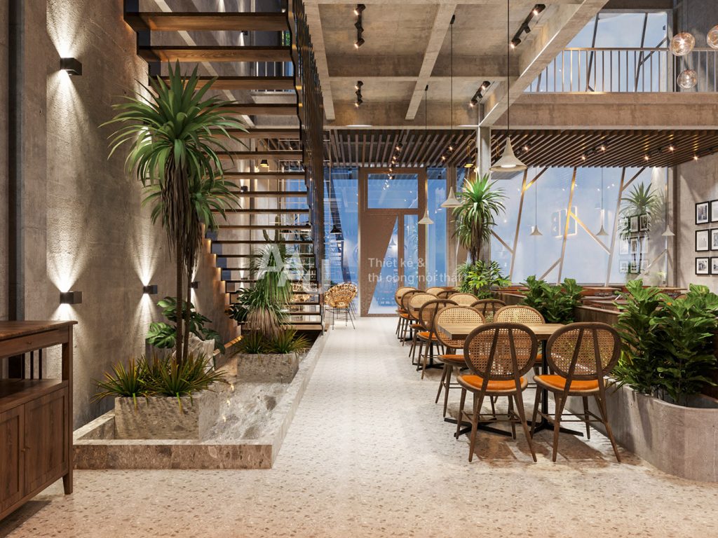 thiết kế quán cafe sân vườn
