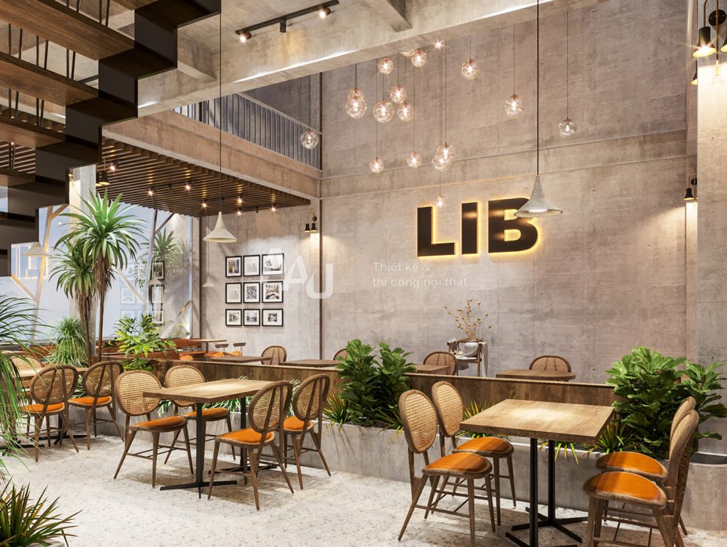 thiết kế quán cafe sân vườn