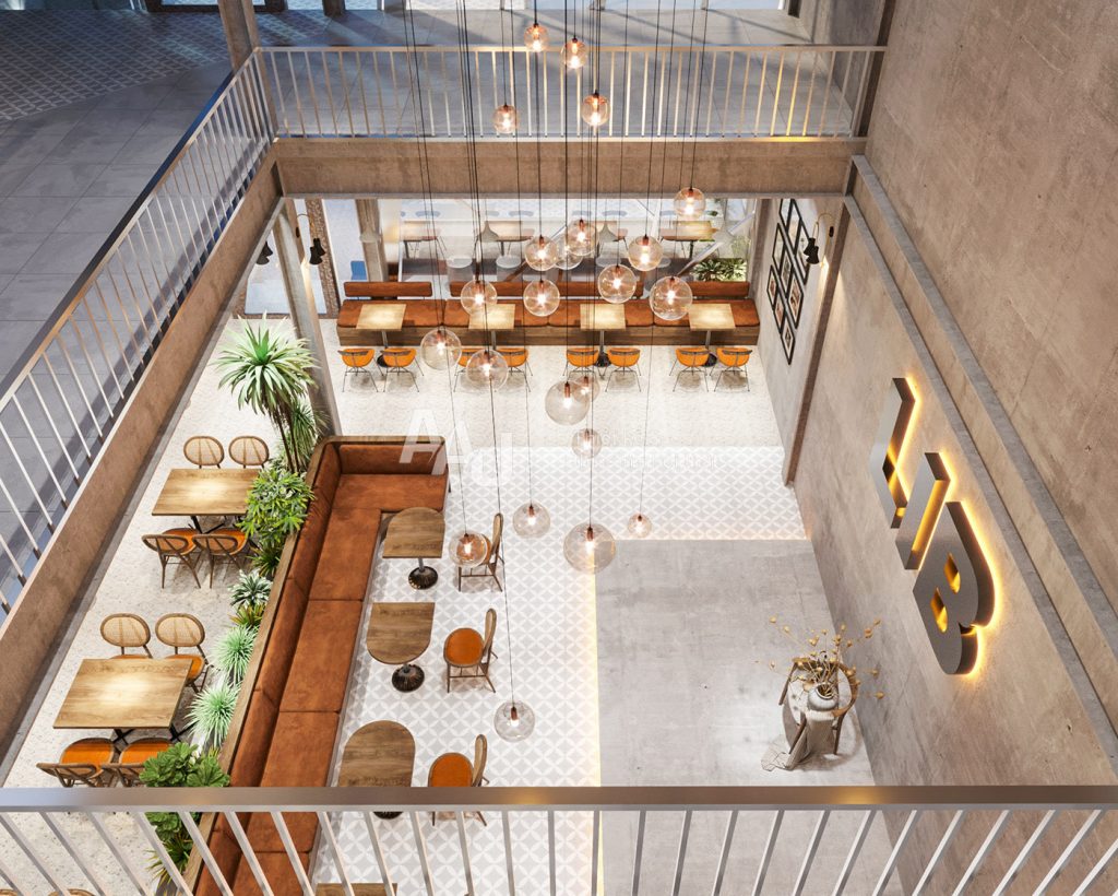 thiết kế quán cafe sân vườn