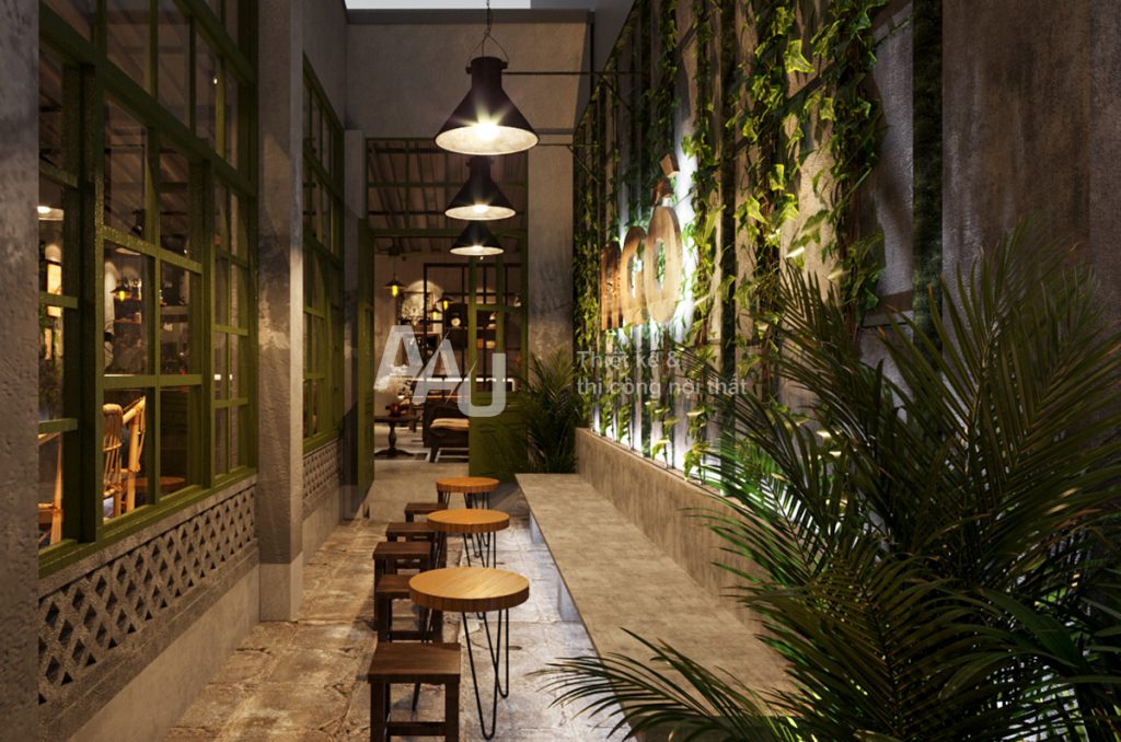 thiết kế quán cà phê cổ xưa