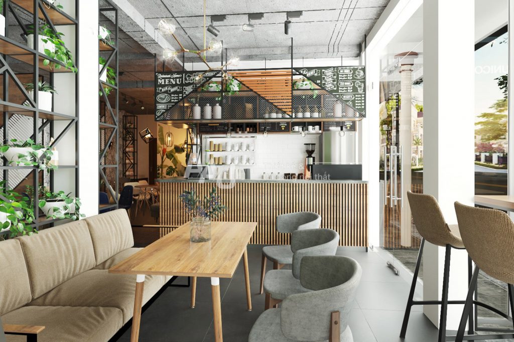 thiết kế quán cafe hiện đại