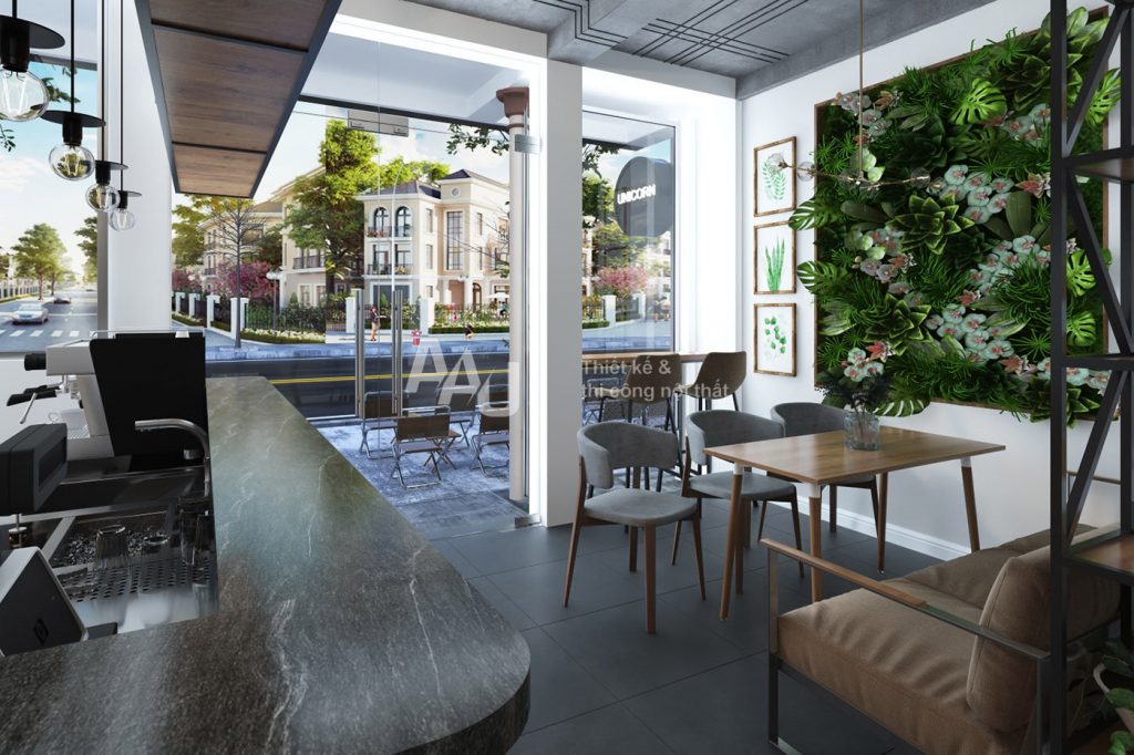thiết kế quán cafe hiện đại