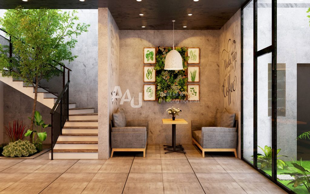 Thiết kế quán cafe không gian mở Vinland Coffee