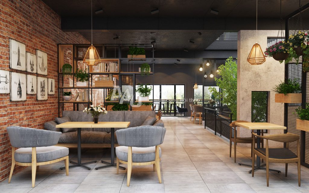 Thiết kế quán cafe không gian mở Vinland Coffee