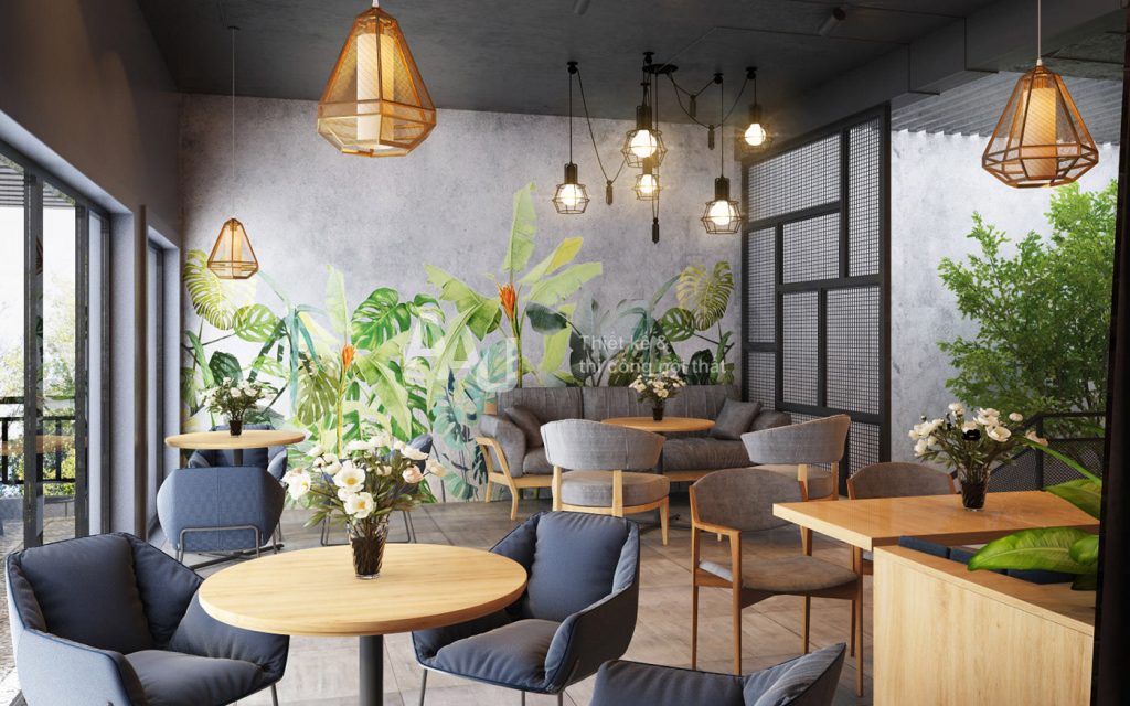 Thiết kế quán cafe không gian mở Vinland Coffee