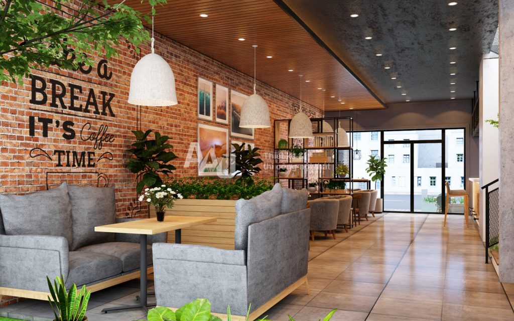 Thiết kế quán cafe không gian mở Vinland Coffee