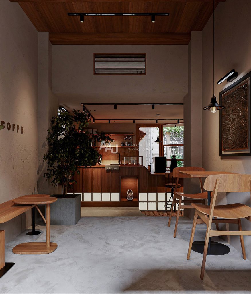 thiết kế quán cafe kiểu Nhật