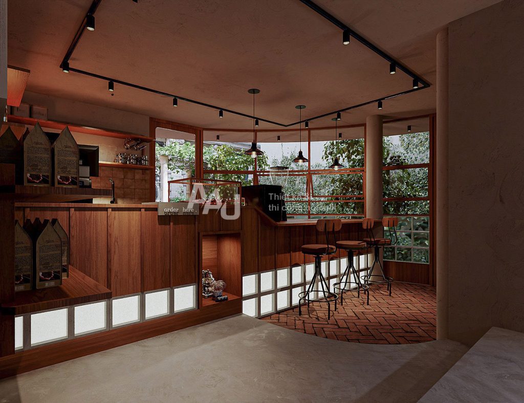 thiết kế quán cafe kiểu Nhật