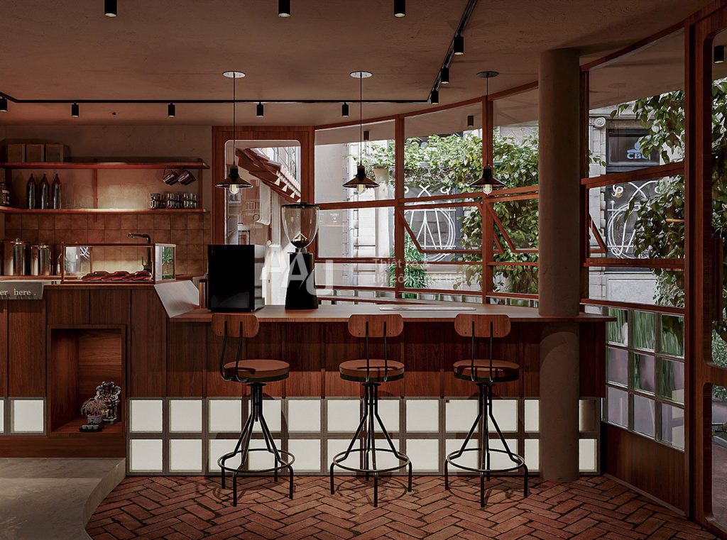 thiết kế quán cafe kiểu Nhật
