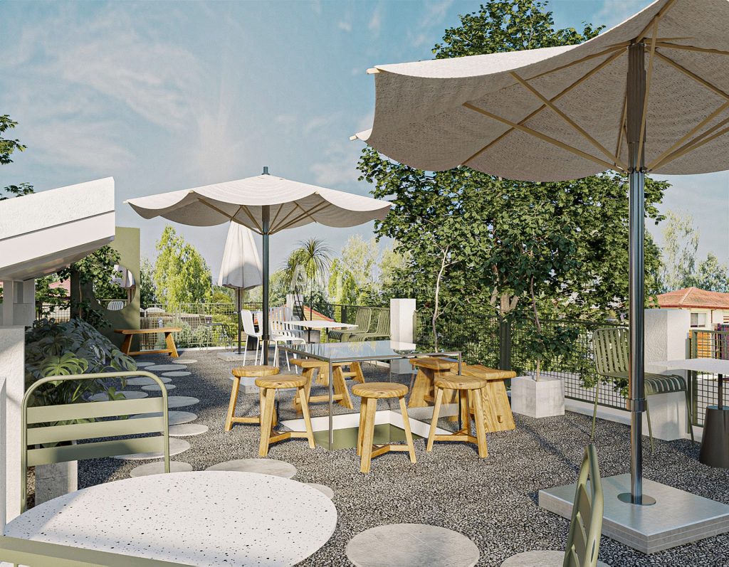 thiết kế quán cafe ngoài trời