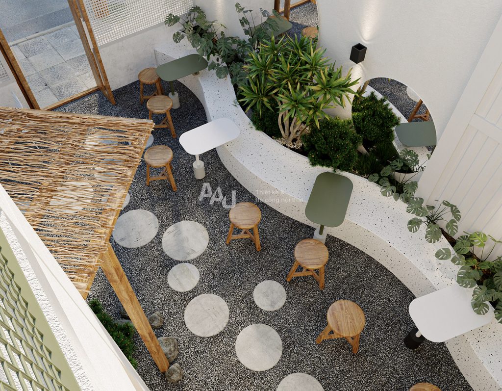 thiết kế quán cafe ngoài trời