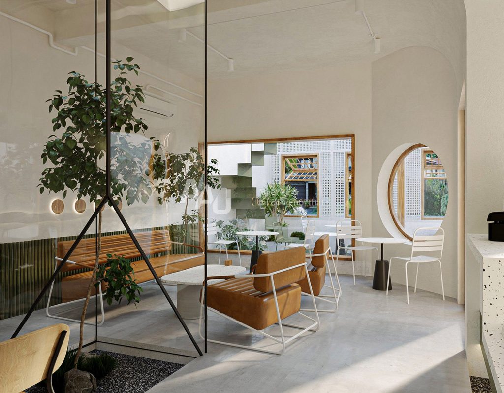 thiết kế quán cafe ngoài trời