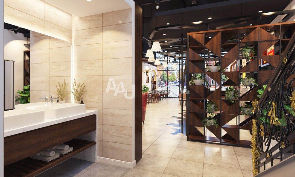 thiết kế quán cafe nhà ống