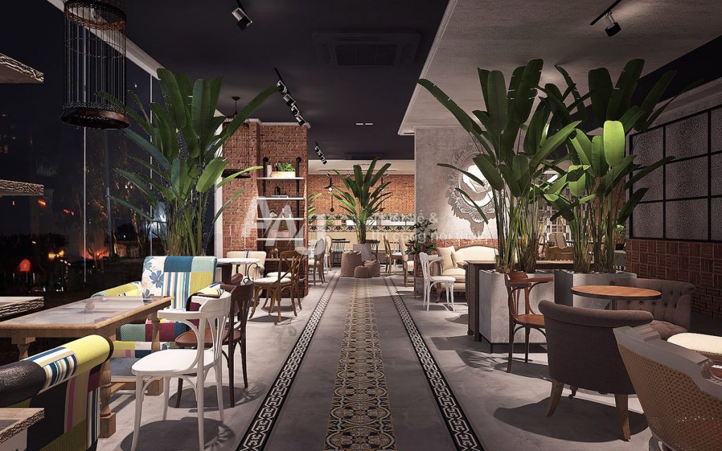 thiết kế quán cafe phong cách Châu Âu