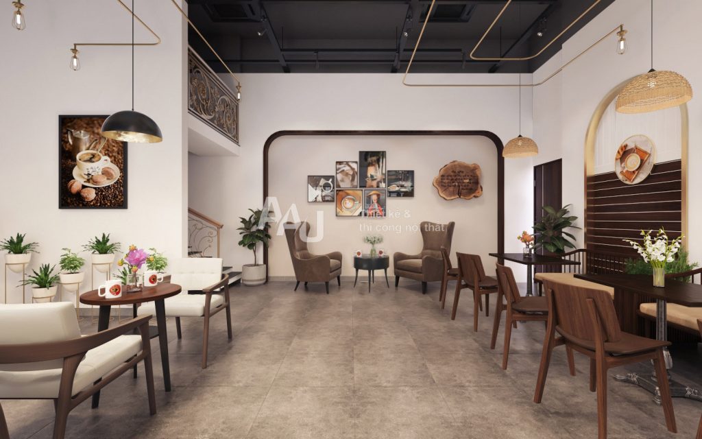 thiết kế quán cafe sang trọng