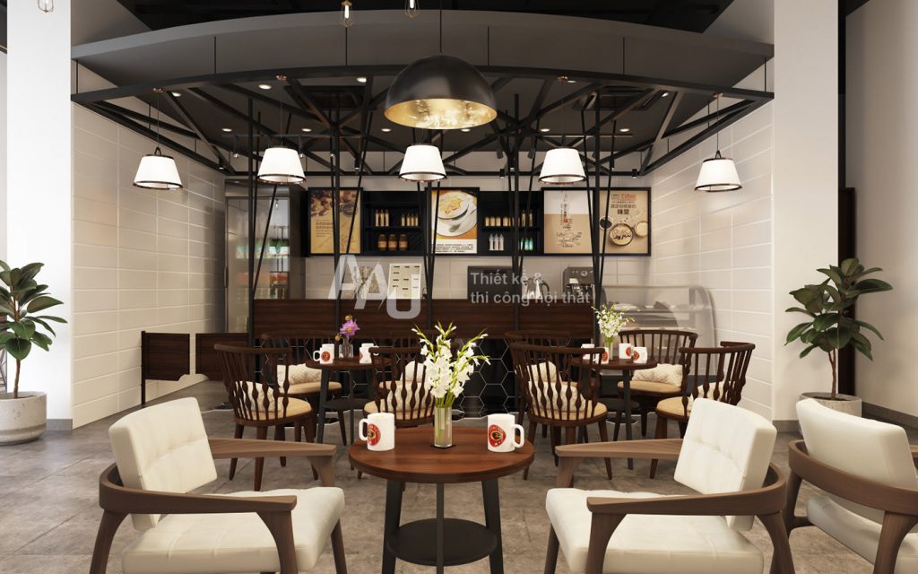 thiết kế quán cafe sang trọng