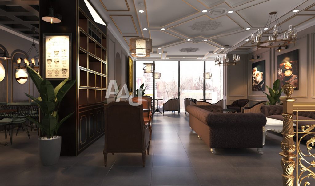 thiết kế quán cafe sang trọng