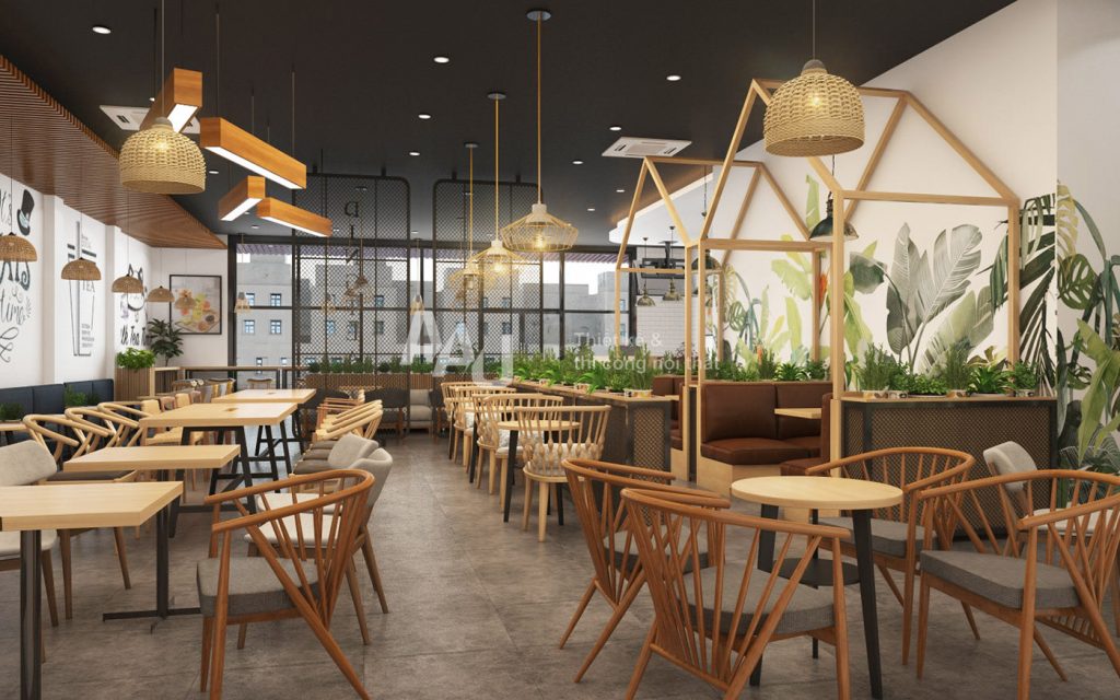 Thiết kế quán trà sữa hiện đại - Dingtea Bắc Giang
