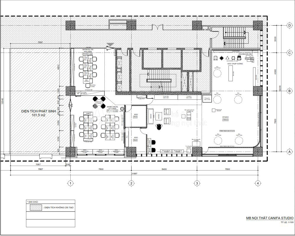thiết kế văn phòng hiện đại