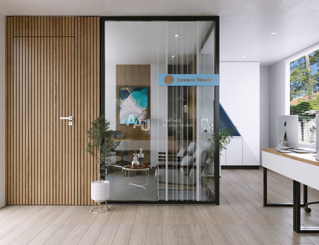 Mẫu thiết kế văn phòng nhỏ đẹp - Savaco Tourist
