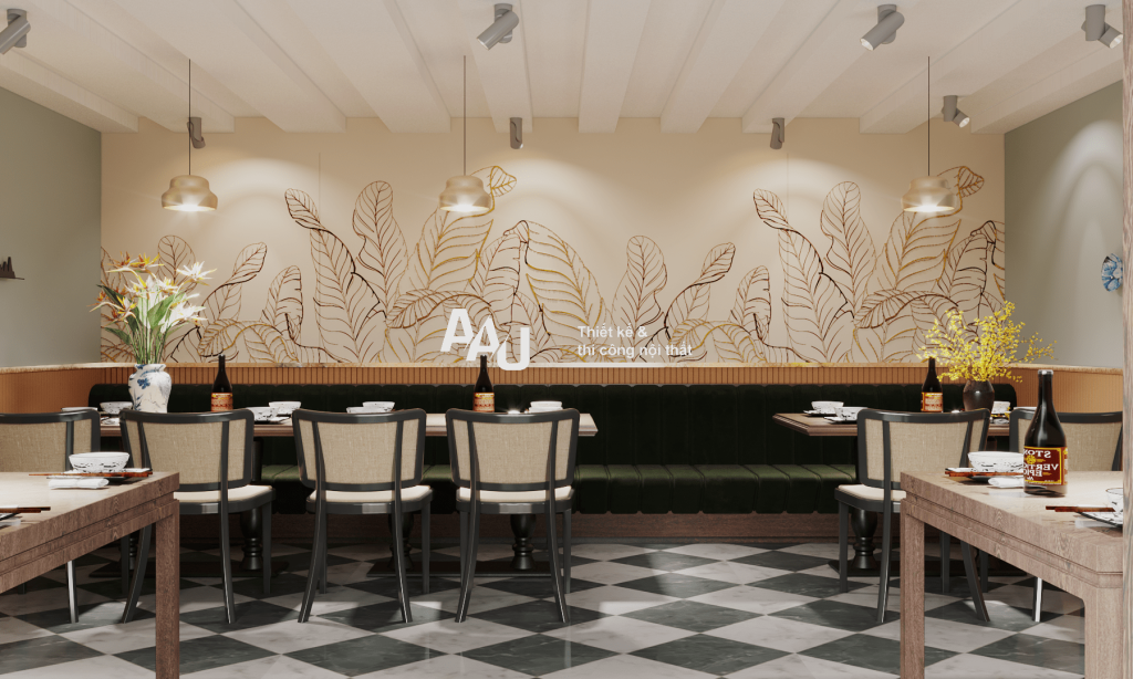 thiết kế nhà hàng sang trọng