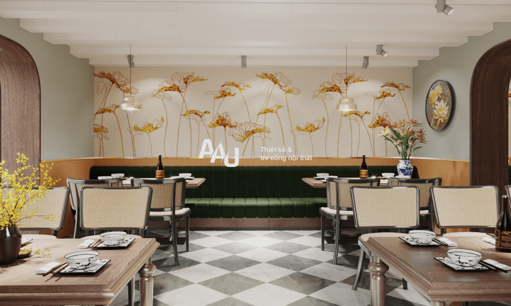 thiết kế nhà hàng sang trọng