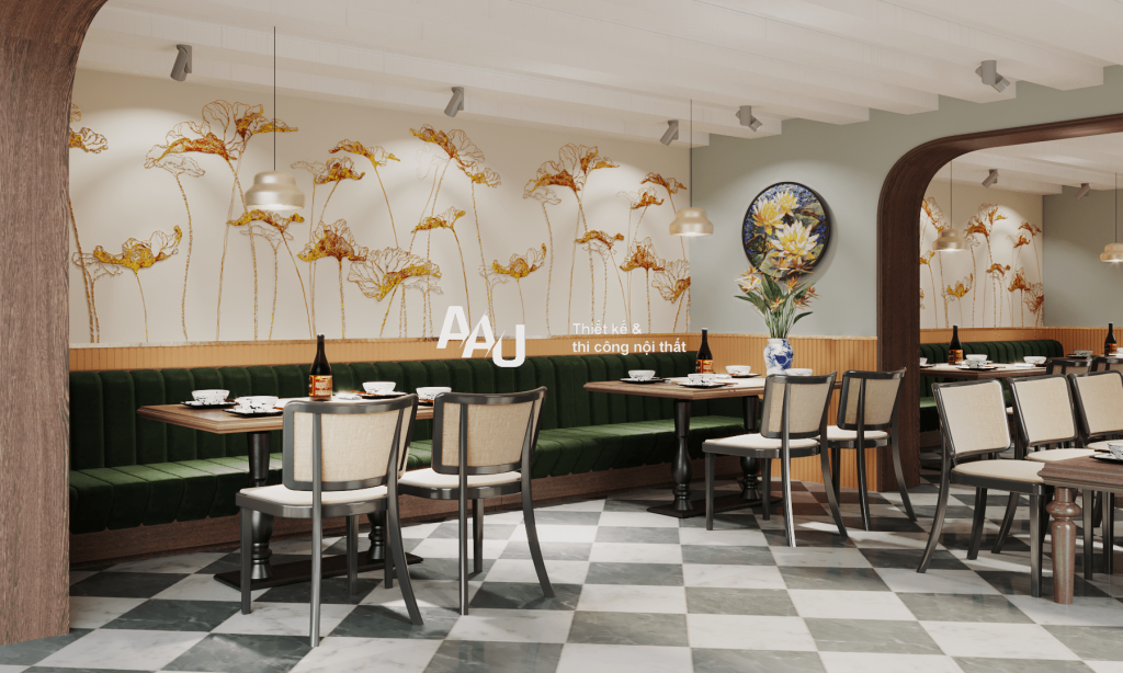 thiết kế nhà hàng sang trọng