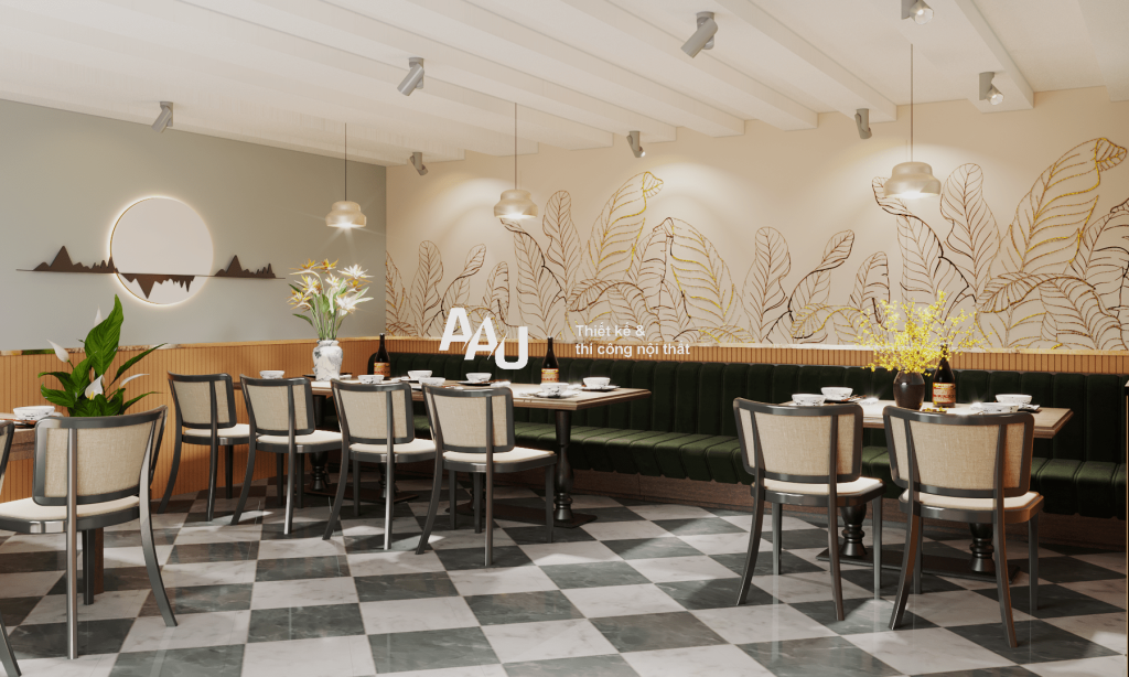 thiết kế nhà hàng sang trọng