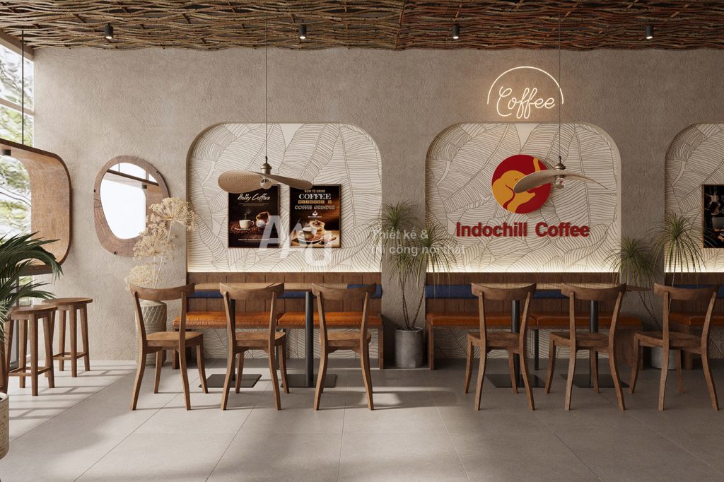 thiết kế quán cafe đơn giản